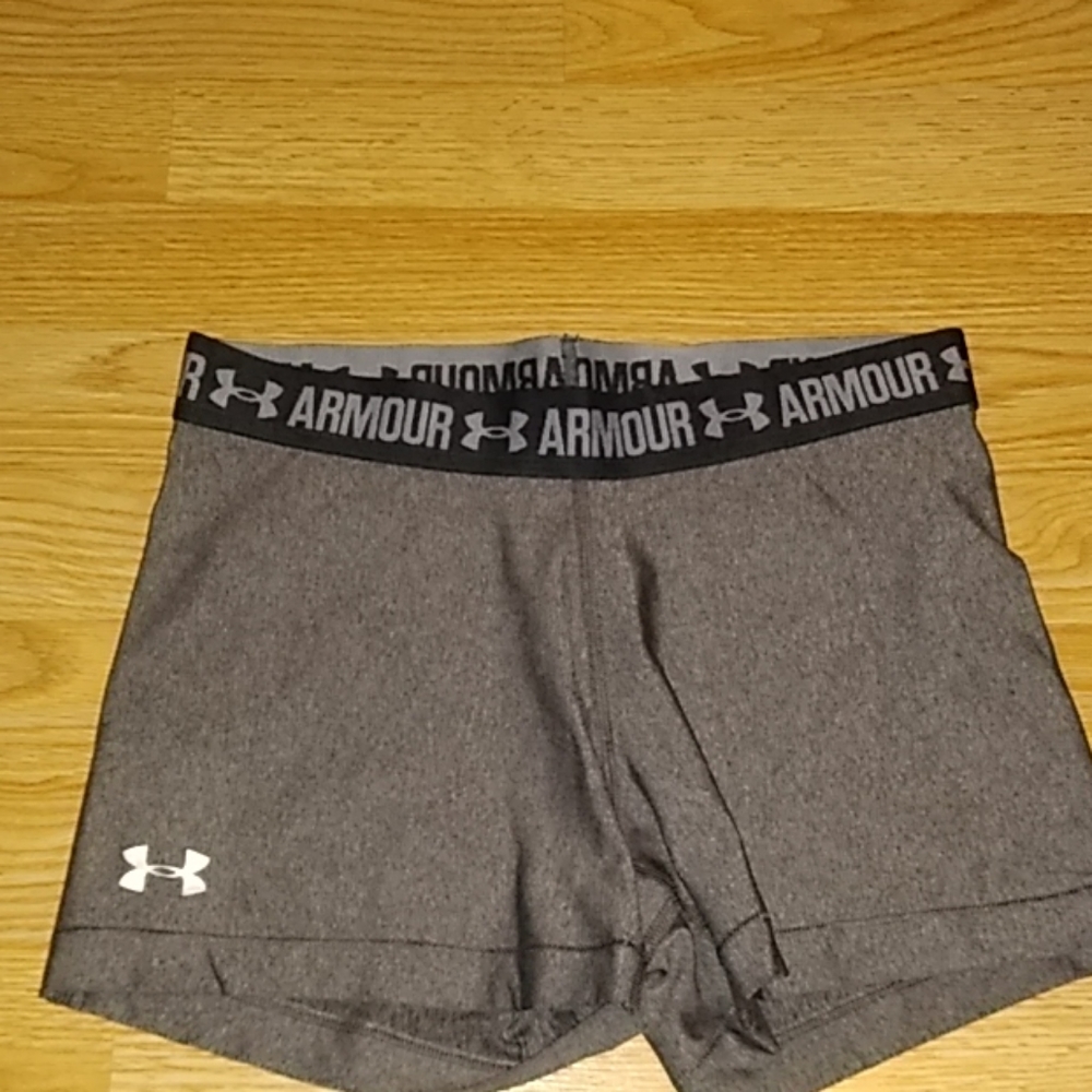 Under Armour grey spandex shorts